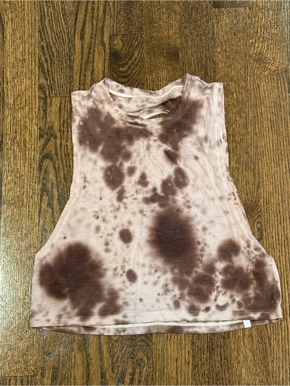 lululemon athletica Pink and Brown Tie-Dye Muscle Tank